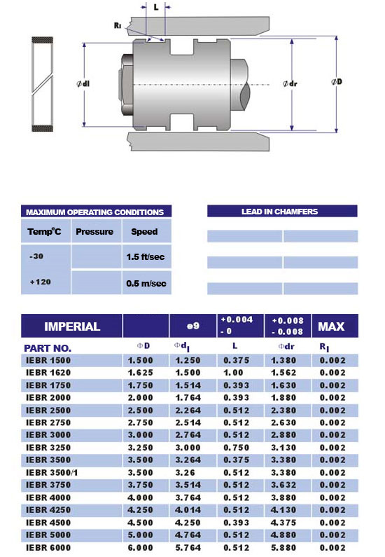 iebr seal sizes